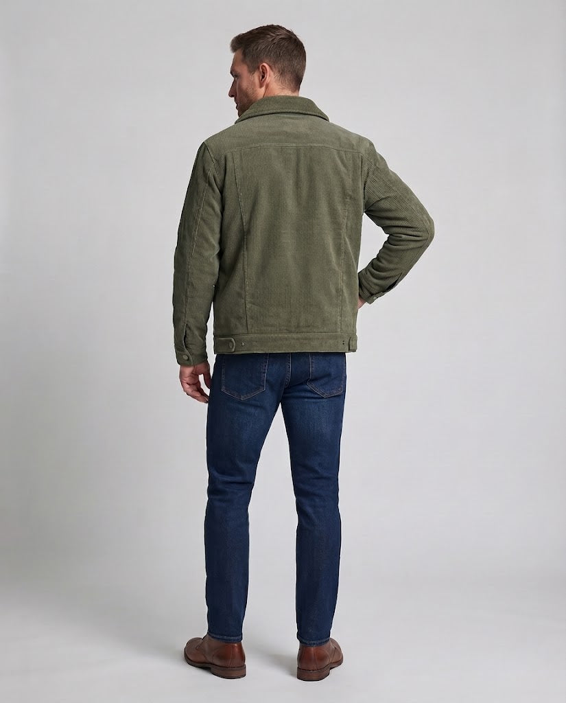 Men's Soft Cord Jacket with Teddy Lining Chichicherry