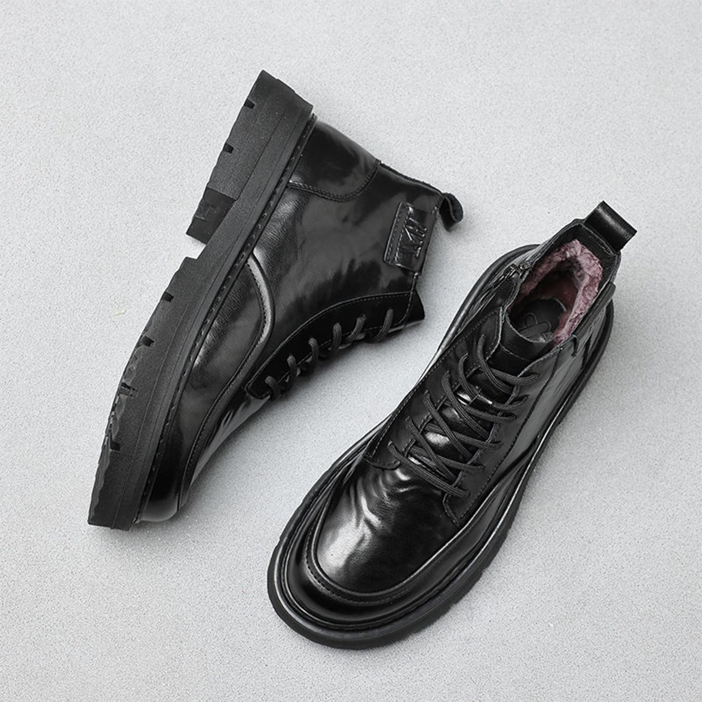 Men's Martin boots, lined, platform sole