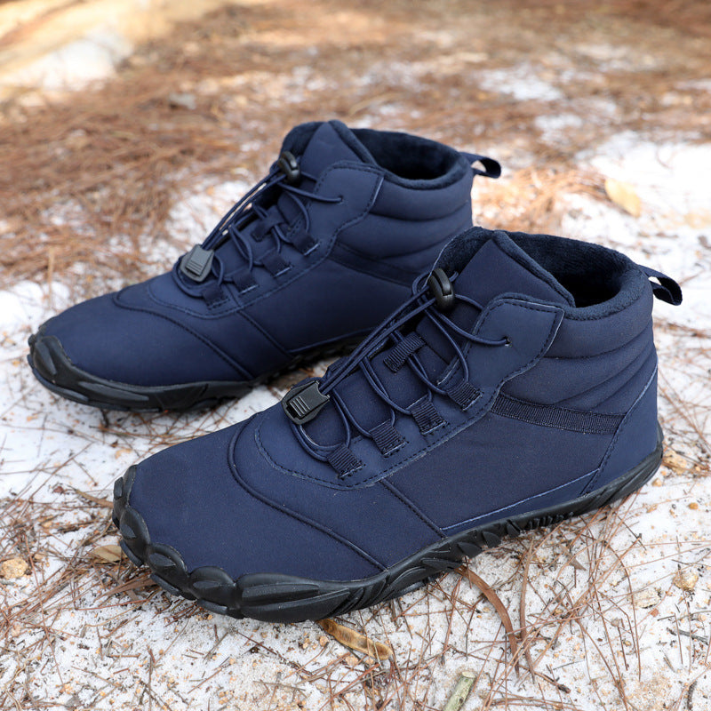 Padded men's winter boots, water-repellent