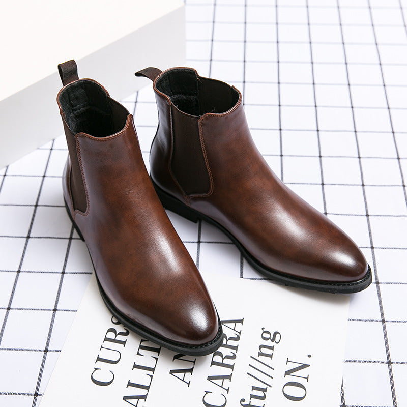 Padded Chelsea boots for men, synthetic leather