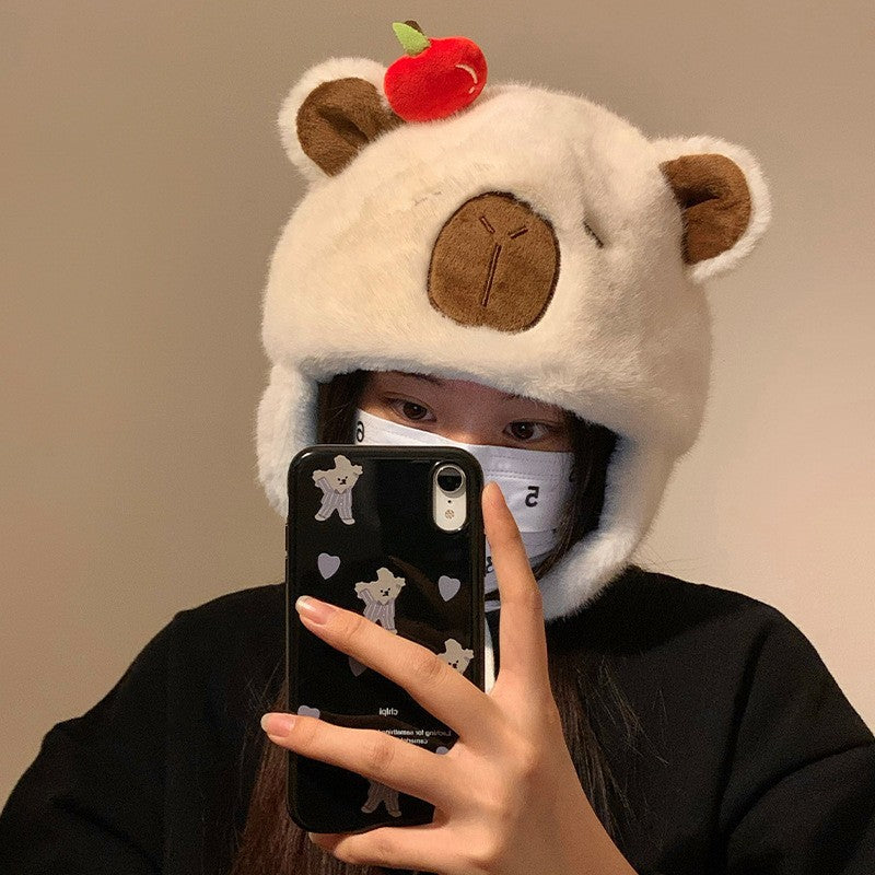 Warm plush hat with ear protection