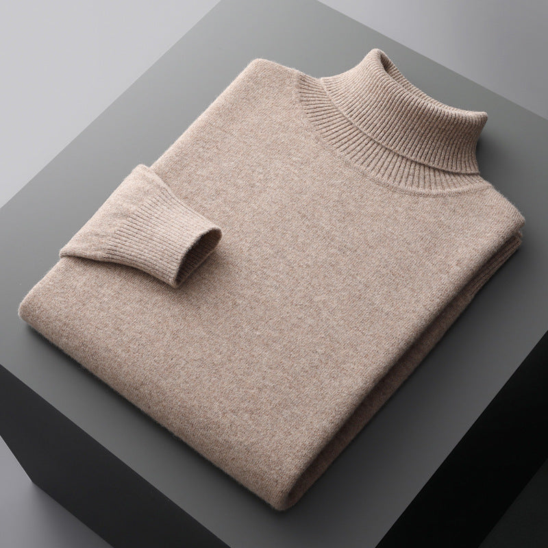 Men's Turtleneck Sweater made of 100% Wool, Plus Sizes