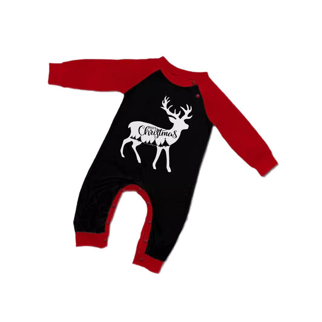 Christmas Family Pajama Set, Deer and Check Pattern