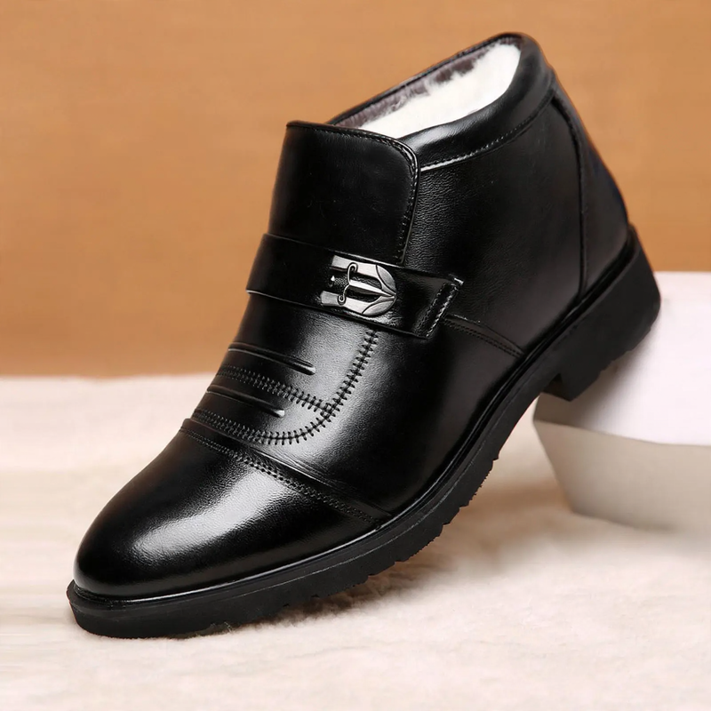 Men's winter boots, insulated, slip-resistant, business casual