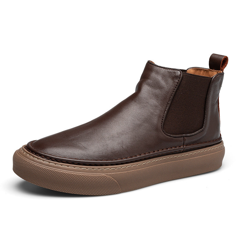 Men's boots made of full-grain leather, lined