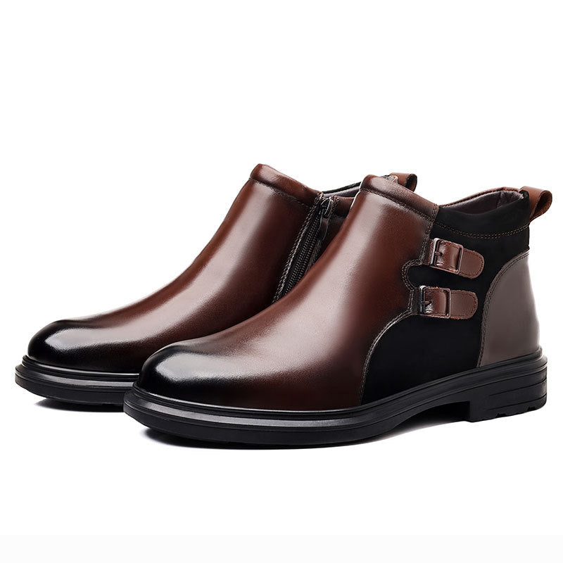 Men's Chelsea Boots, Cowhide, Business Style
