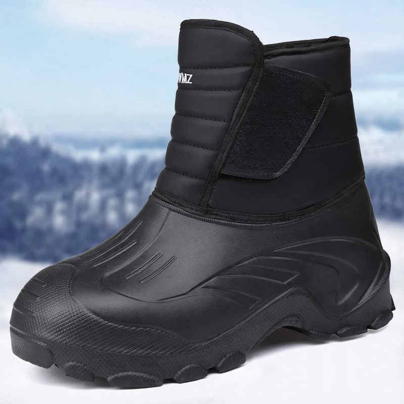 Winter snow boots for men, lined, short
