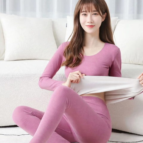 Thermal underwear set for women, self-heating