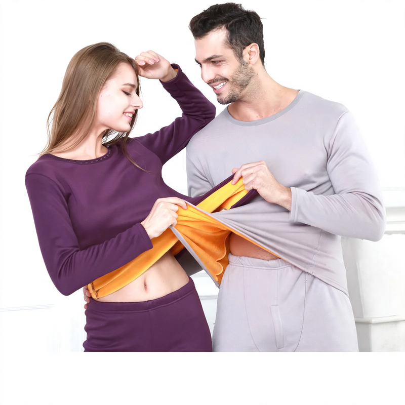 Padded thermal underwear set for women and men