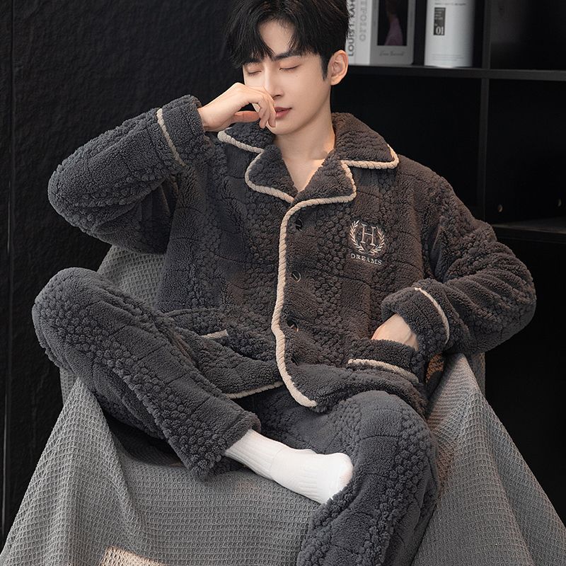 Men's Pajama Set, Flannel, warm and breathable