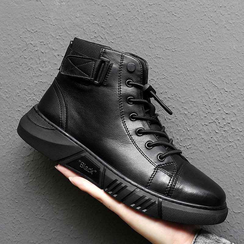 Padded men's boots, water-repellent, slip-resistant