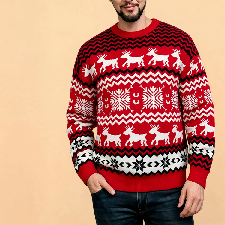 Christmas sweater with jacquard pattern, unisex