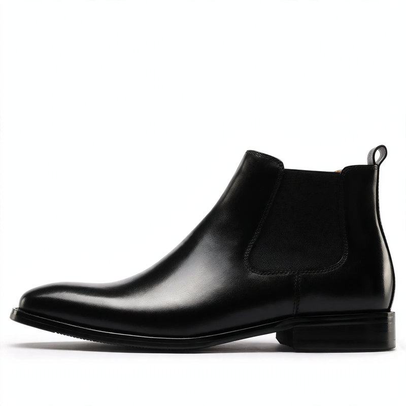 Men's leather Chelsea boots, British style