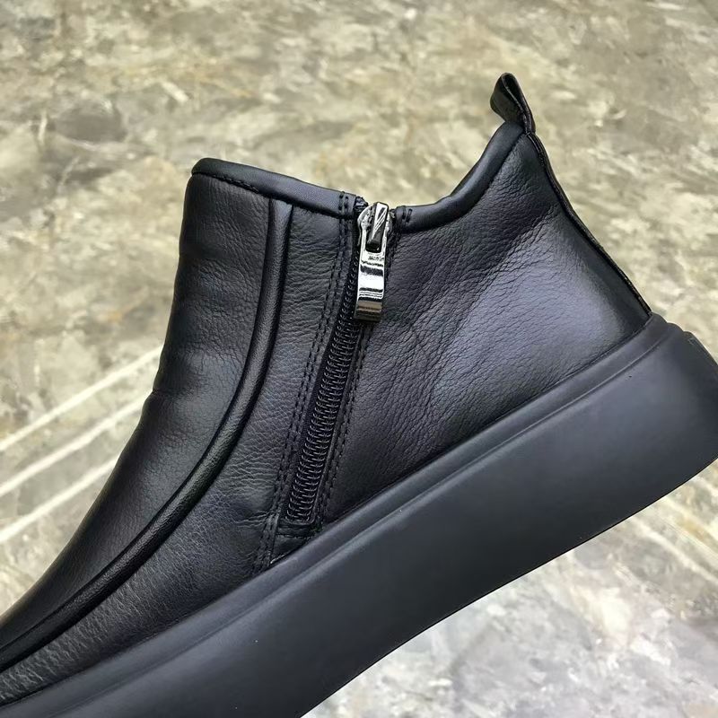 Padded men's Chelsea boots, leather