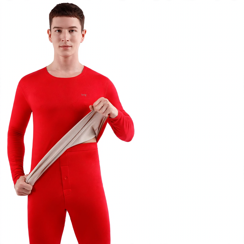 Warm underwear set made of wool-silk blend
