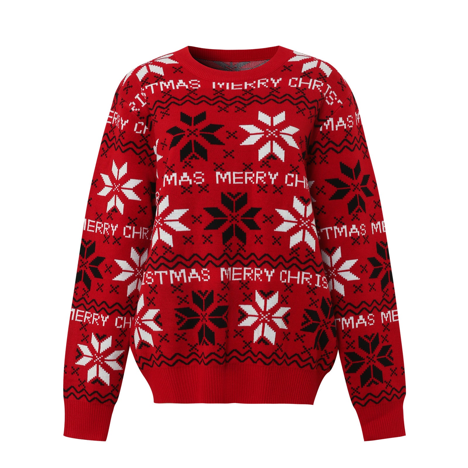 Unisex Christmas Sweater with Jacquard Pattern