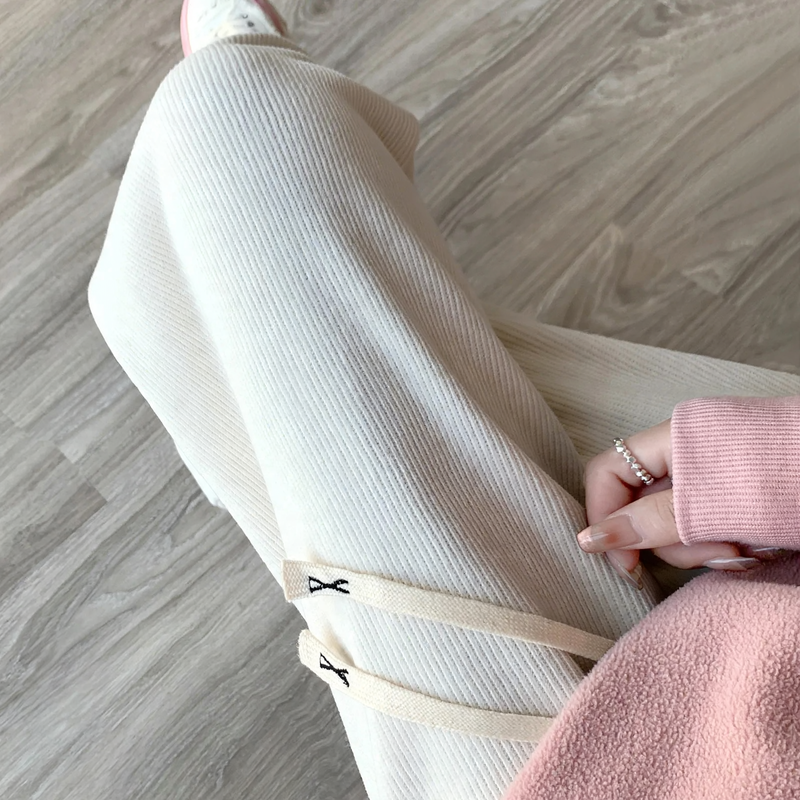 Cord pants for women, loose fit, lined or unlined