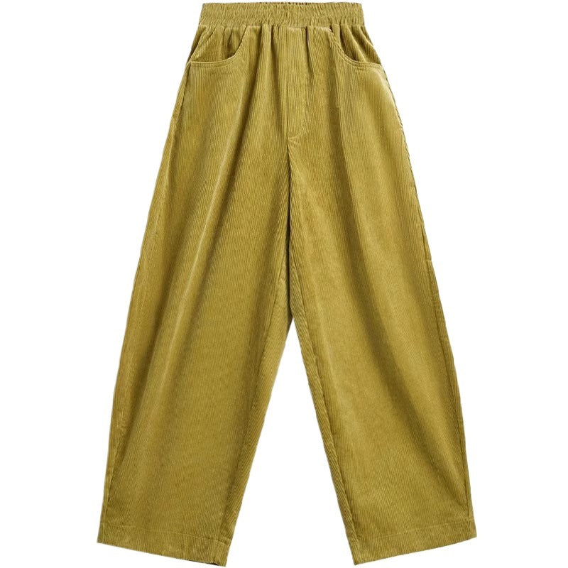 Kord-Harem pants for women, high waistband