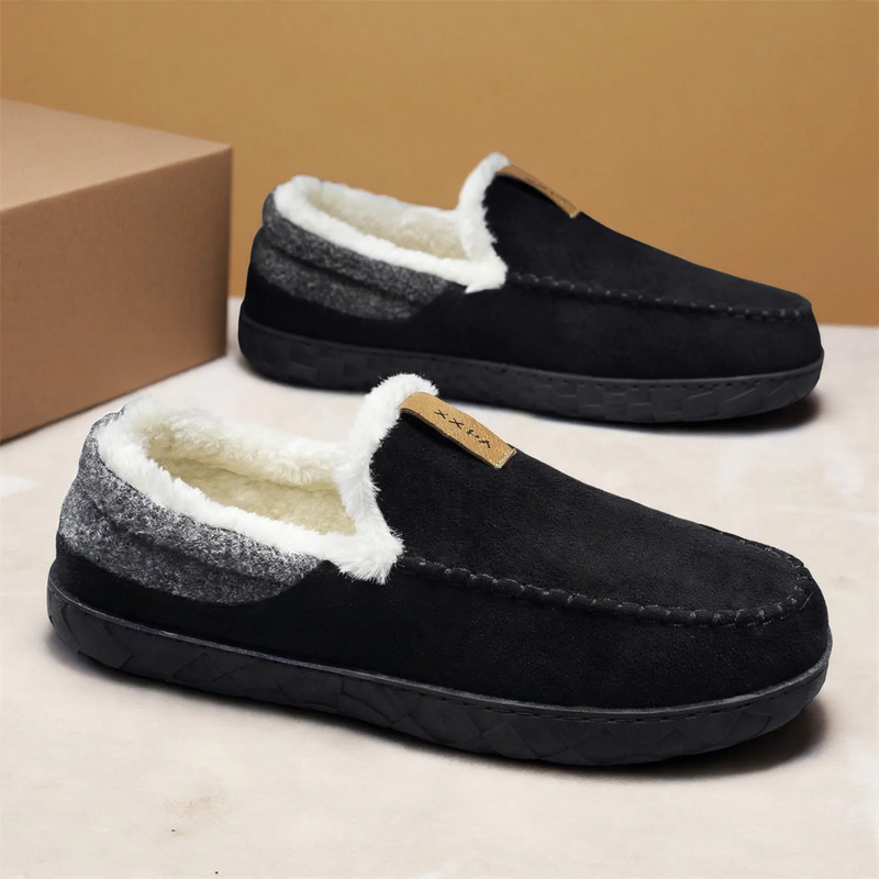 Padded men's slip-on boots, warm, non-slip