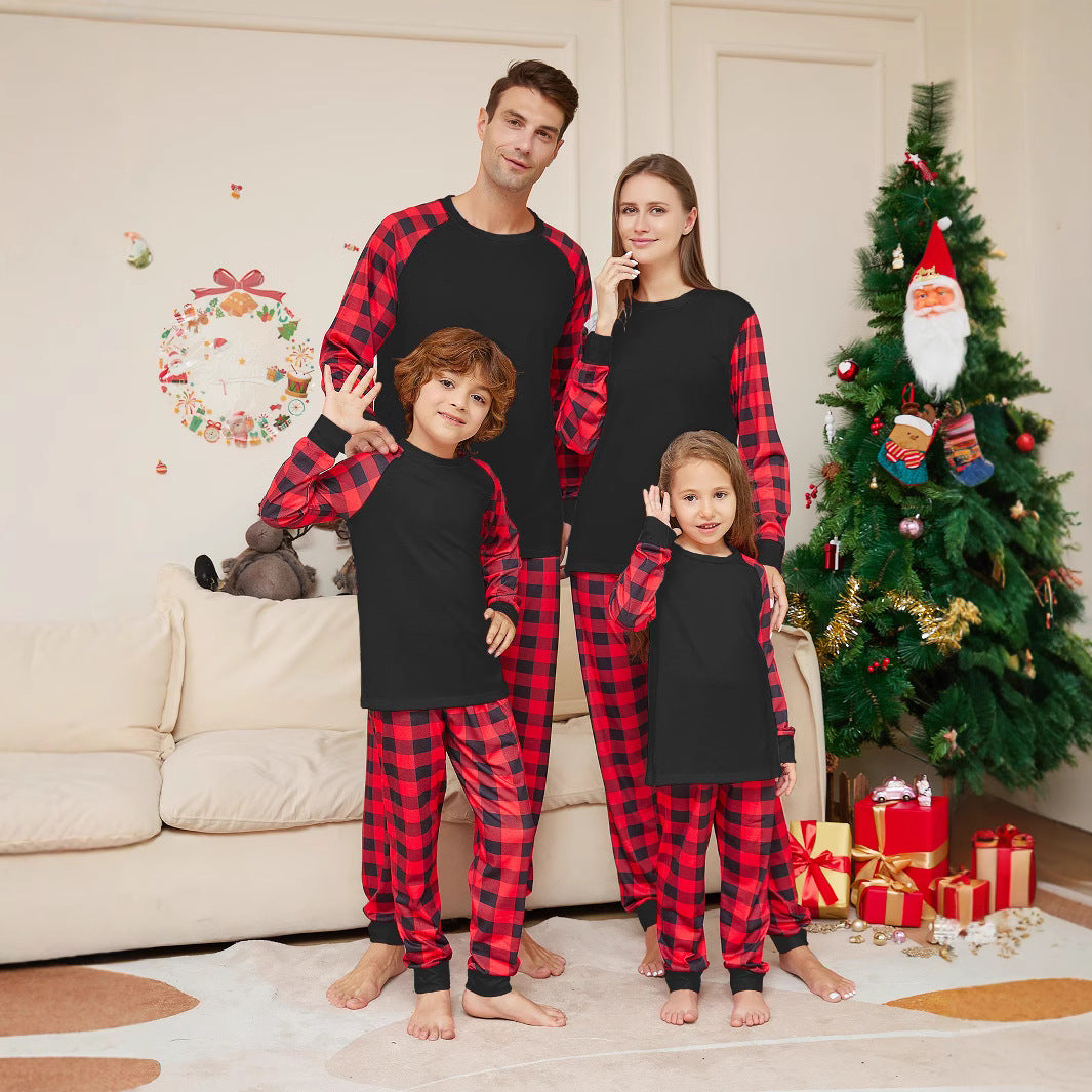 Christmas pajama set for the whole family, checkered