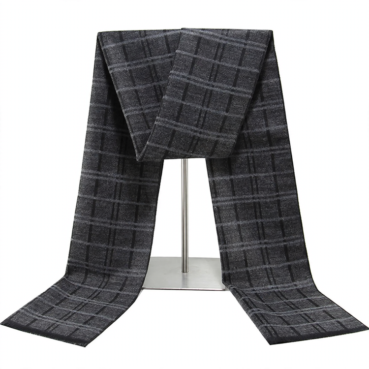Classic men's winter scarf, checkered