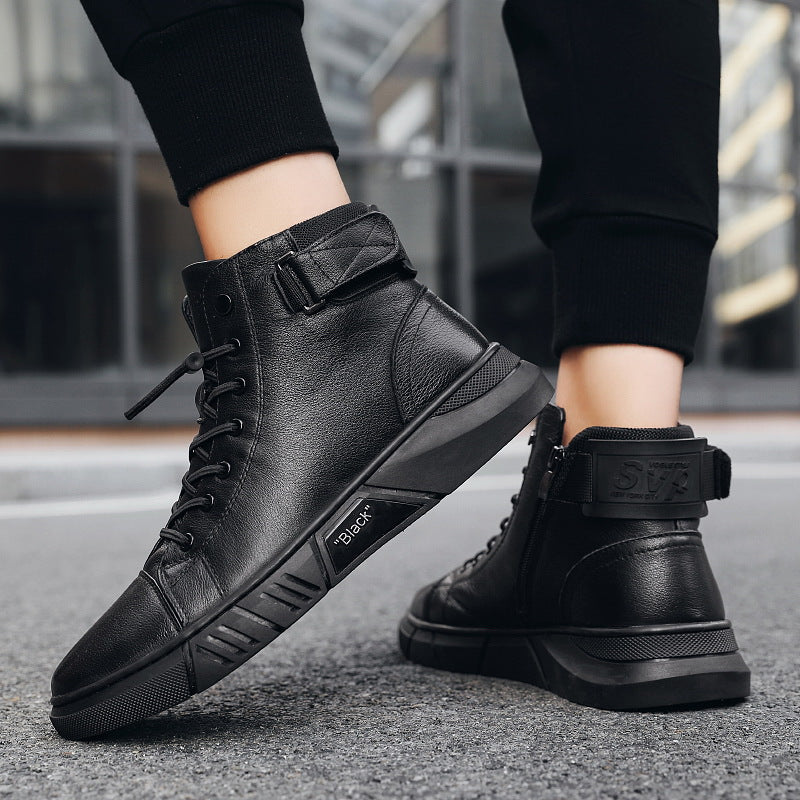 Padded men's boots, water-repellent, slip-resistant