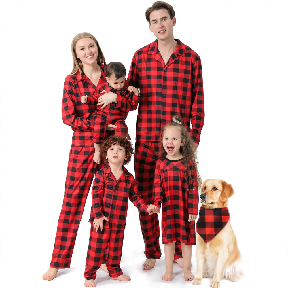 Christmas Family Pajama Set with Print Designs