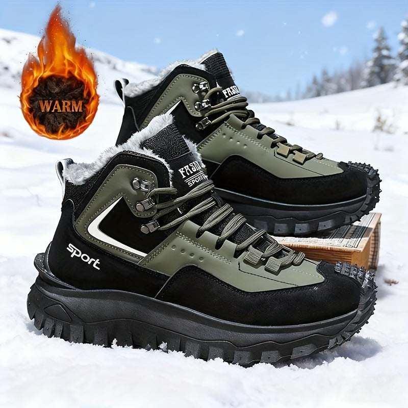 Padded men's winter boots for everyday use