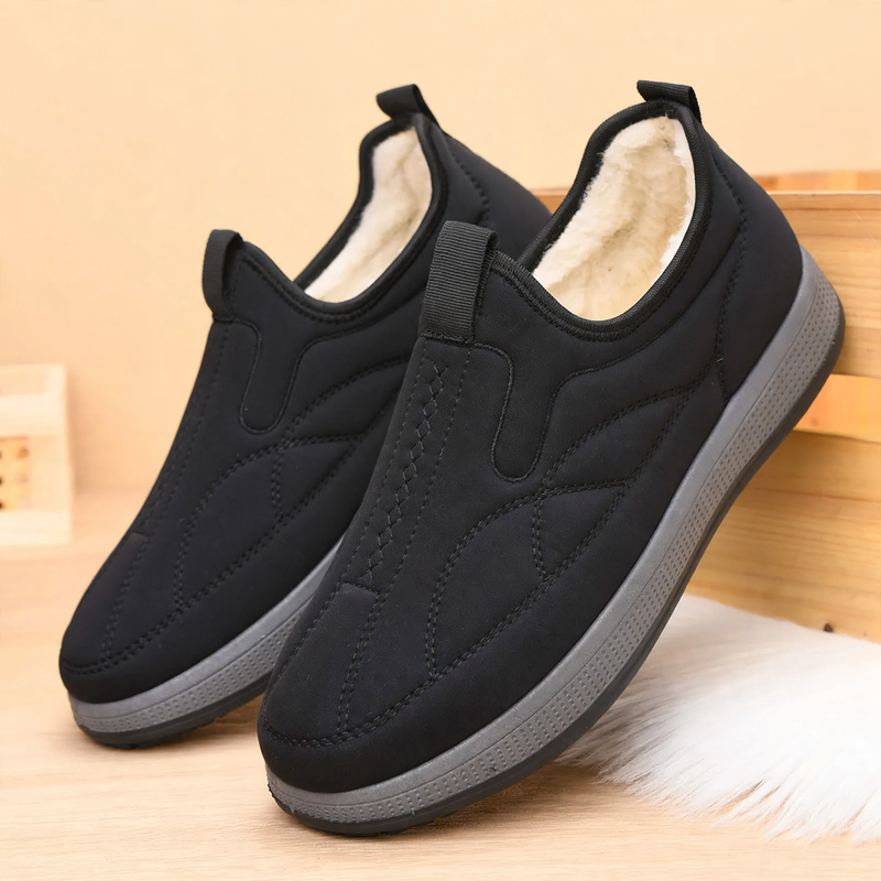 Padded men's winter boots, casual, slip-resistant