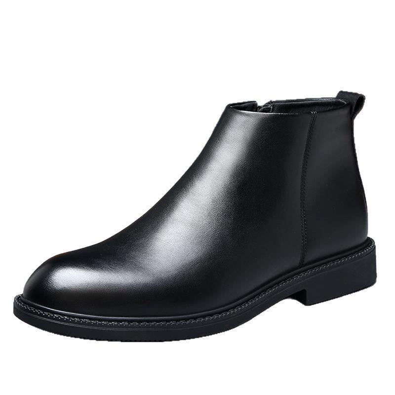 Men's leather boots, breathable, lined