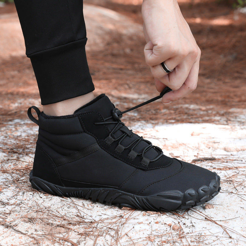 Padded men's winter boots, water-repellent