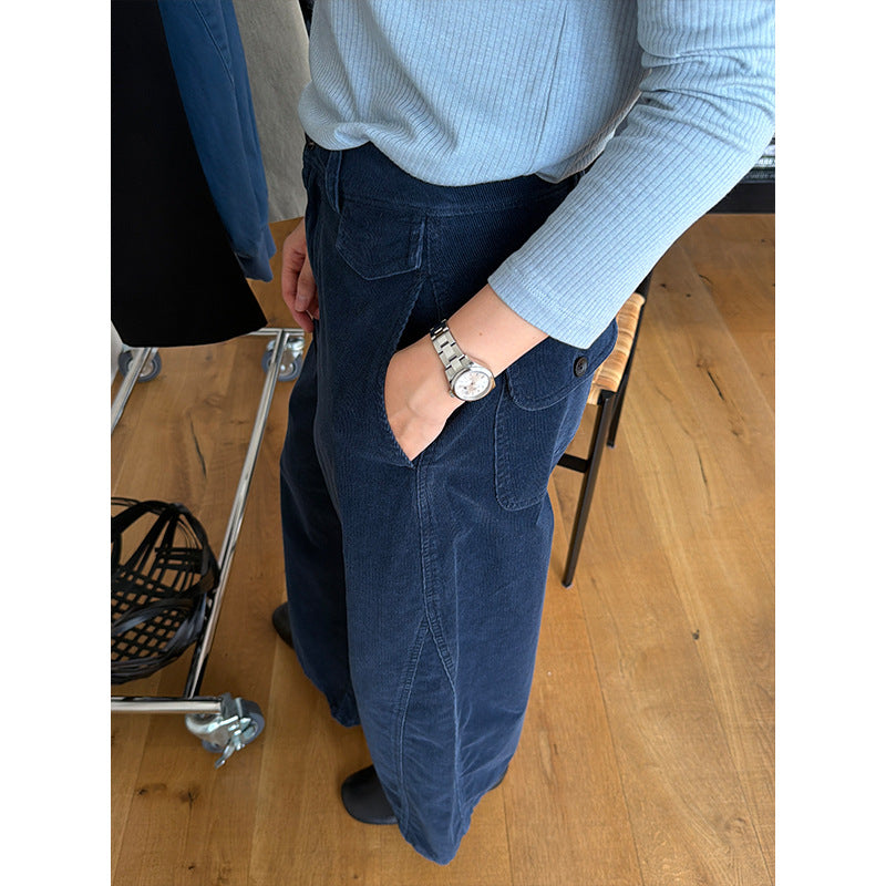 Soft corduroy pants with a brushed surface