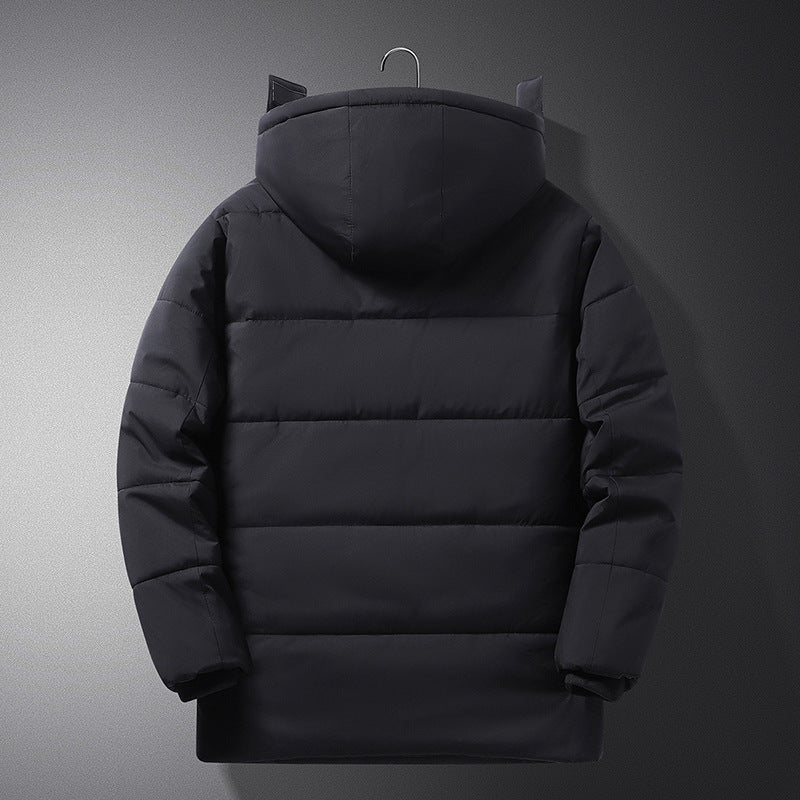 Padded winter jacket for men, removable hood