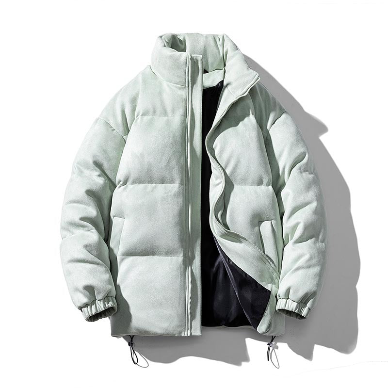 Men's Suede-Look Quilted Jacket, loose fit