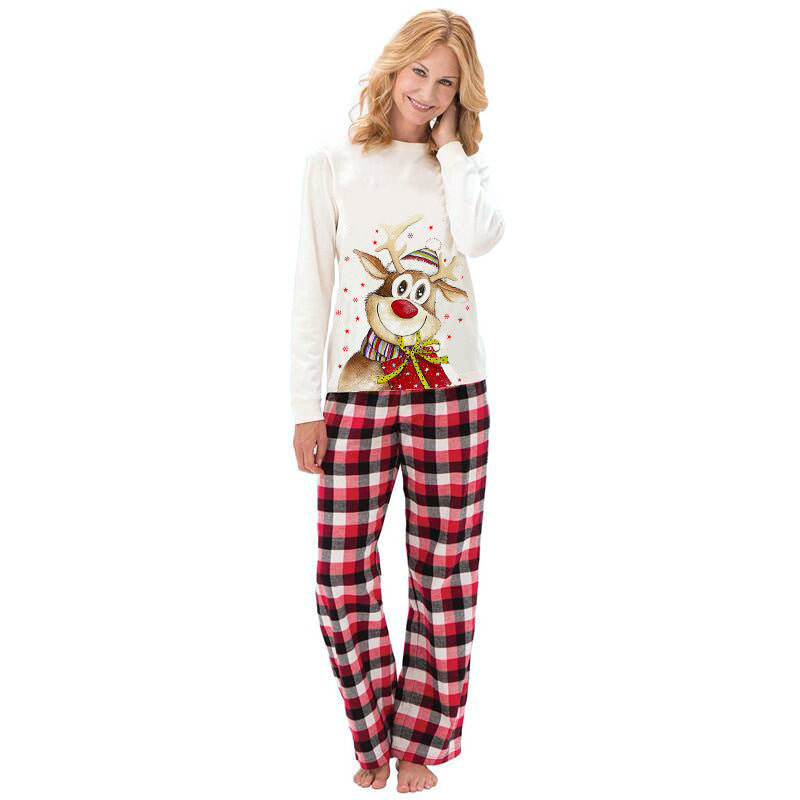 Family Pajama Set with Reindeer Design