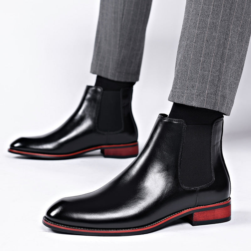 Modern men's Chelsea boots, pointed