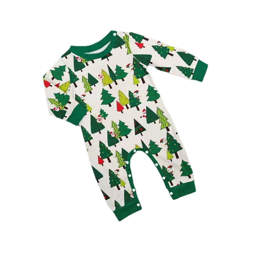 Christmas Family Pajama Set with Christmas Tree Print