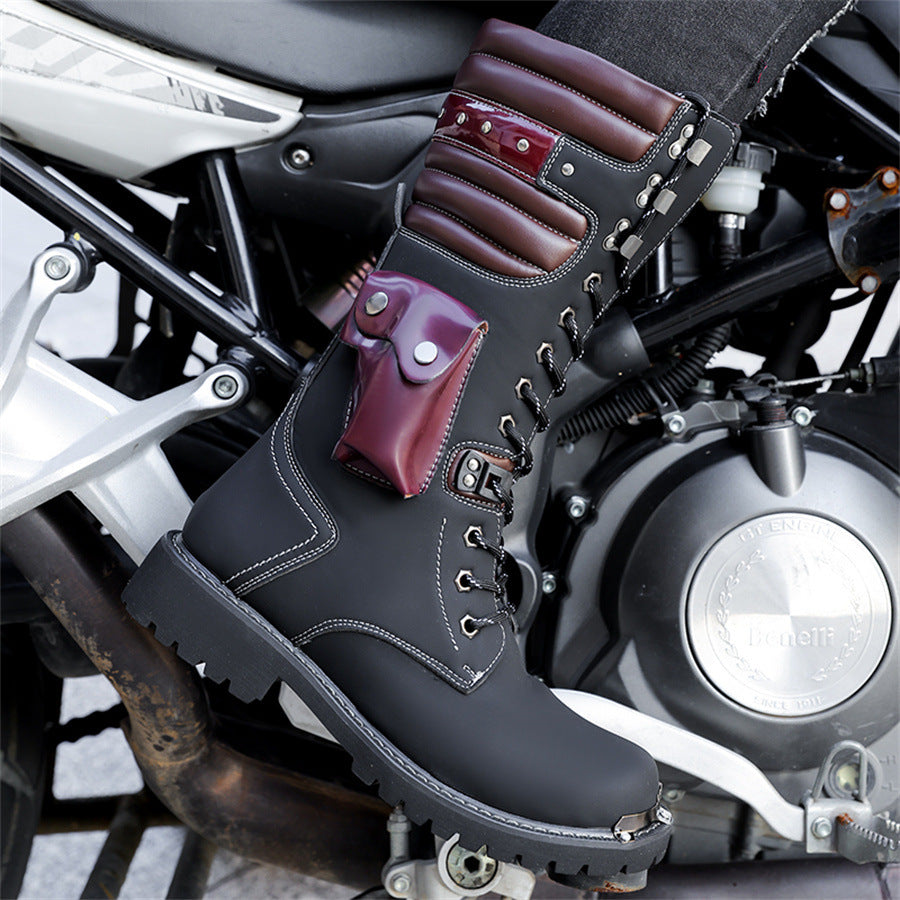 Robust men's boots with high shaft