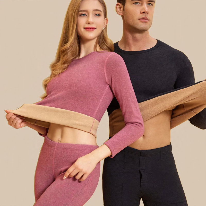 Padded thermal underwear set for women and men