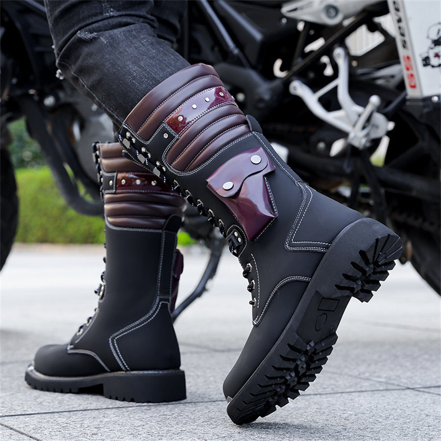 Robust men's boots with high shaft