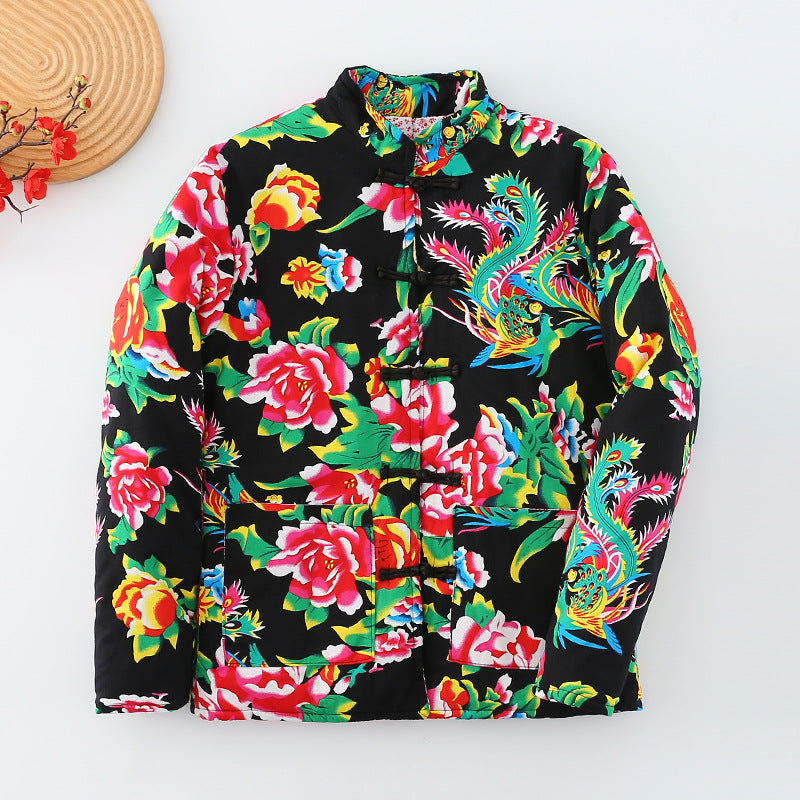 Women's winter jacket, ethnic style, padded