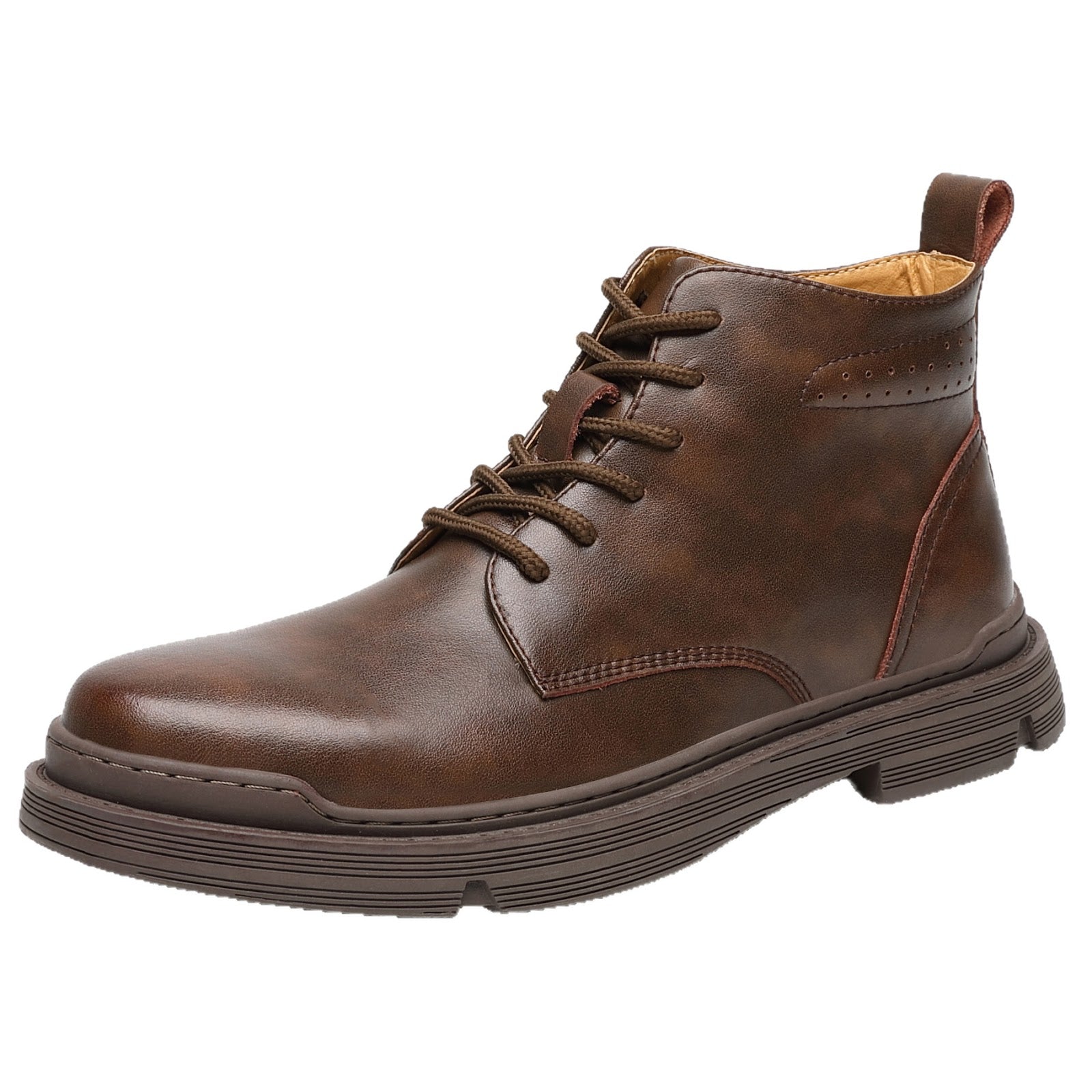 Padded men's boots in British style