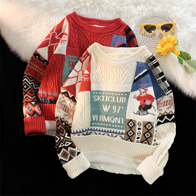 Warmer Winter Knit Sweater for Men, Christmas Design