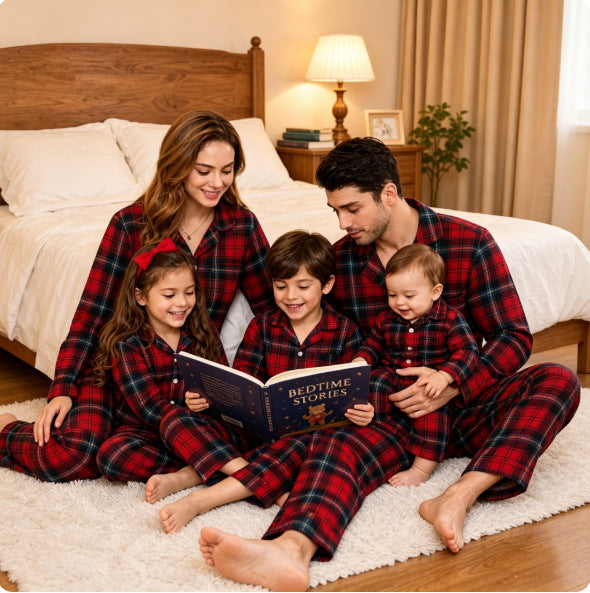 Family Pajama Set, plaid, Long sleeve, 2631