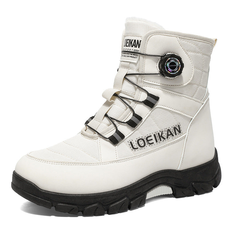 Padded men's winter boots, large sizes