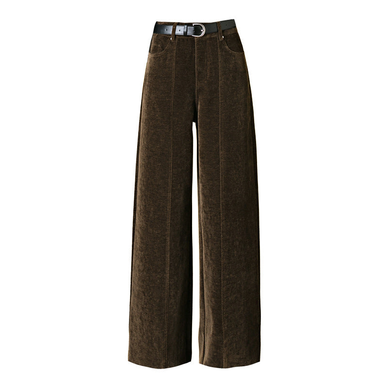 A-line corduroy trousers, high waisted, lined, winter