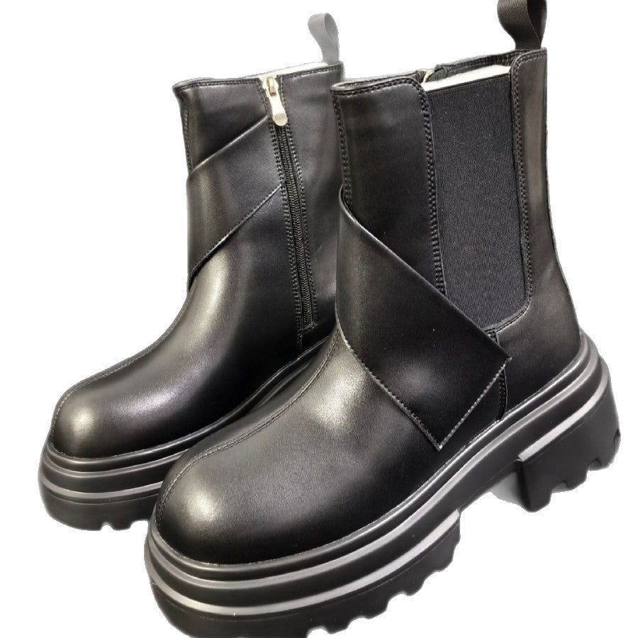 Men's Chelsea boots, padded, with platform