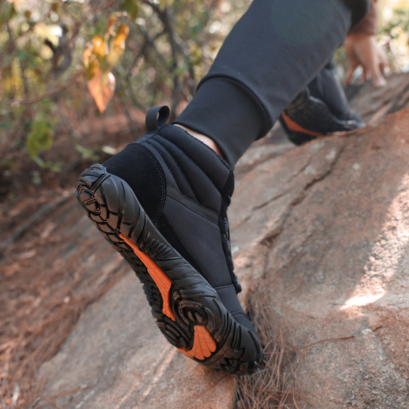 Padded men's winter boots, water-repellent