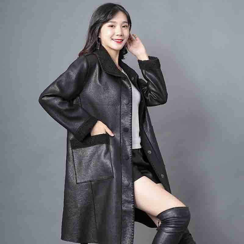 Mid-length Teddy fleece coat