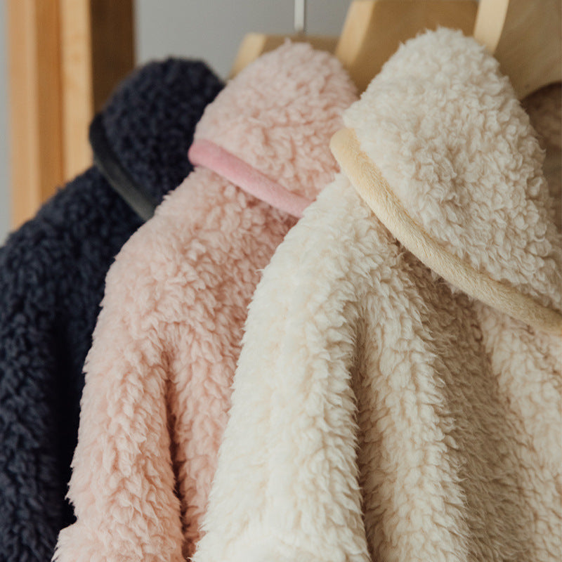 Men's Pajamas, Lamb Fleece Imitation, Winter